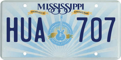 MS license plate HUA707