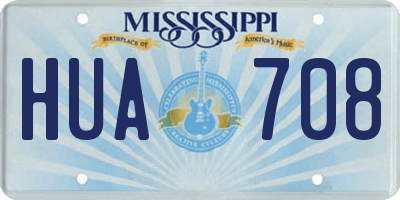 MS license plate HUA708