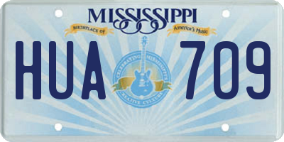 MS license plate HUA709