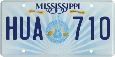 MS license plate HUA710