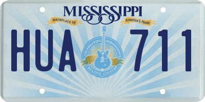MS license plate HUA711