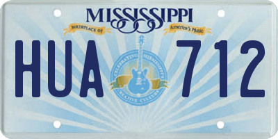 MS license plate HUA712