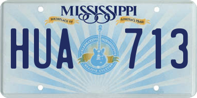 MS license plate HUA713