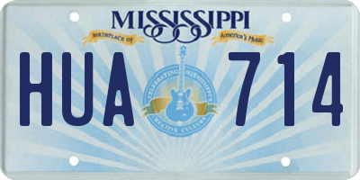 MS license plate HUA714