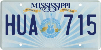 MS license plate HUA715