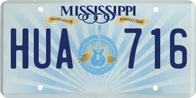 MS license plate HUA716