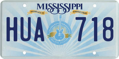 MS license plate HUA718