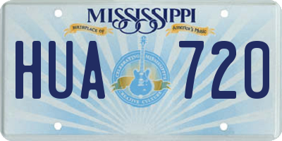 MS license plate HUA720