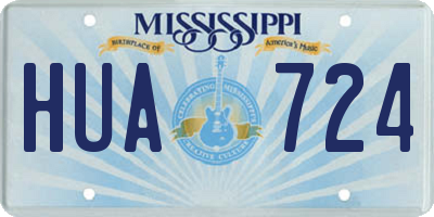 MS license plate HUA724