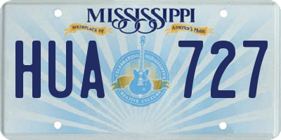 MS license plate HUA727
