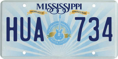 MS license plate HUA734