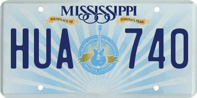 MS license plate HUA740