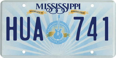 MS license plate HUA741