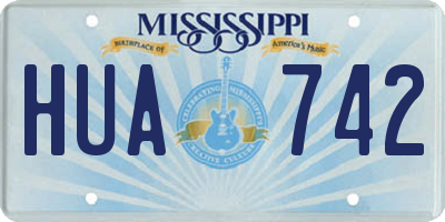 MS license plate HUA742