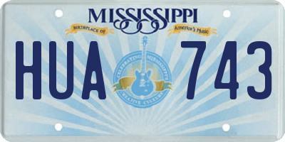 MS license plate HUA743