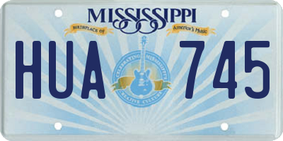 MS license plate HUA745