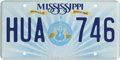 MS license plate HUA746