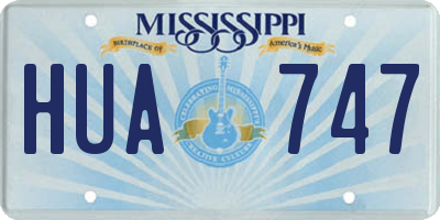 MS license plate HUA747