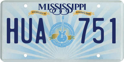MS license plate HUA751