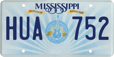 MS license plate HUA752