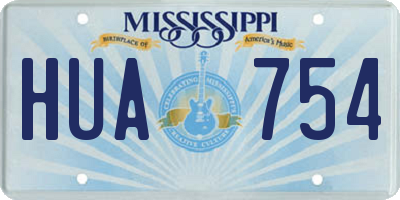 MS license plate HUA754