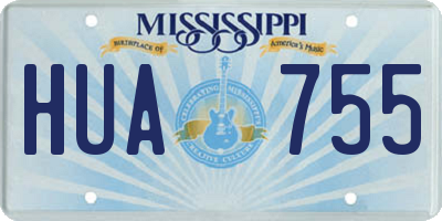 MS license plate HUA755