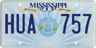 MS license plate HUA757