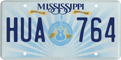 MS license plate HUA764