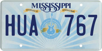 MS license plate HUA767