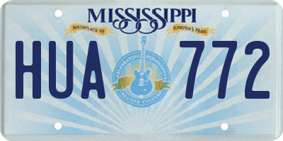 MS license plate HUA772
