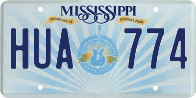 MS license plate HUA774