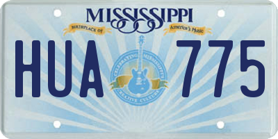 MS license plate HUA775