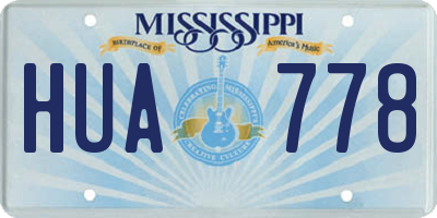 MS license plate HUA778