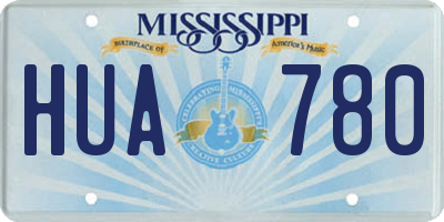MS license plate HUA780