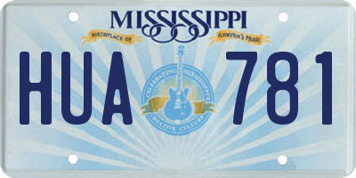 MS license plate HUA781