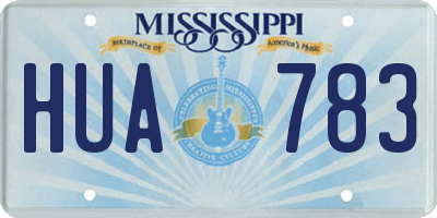 MS license plate HUA783