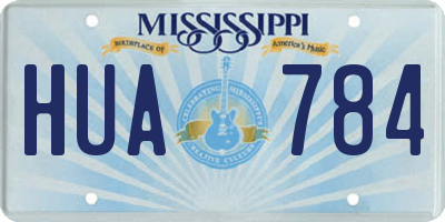 MS license plate HUA784