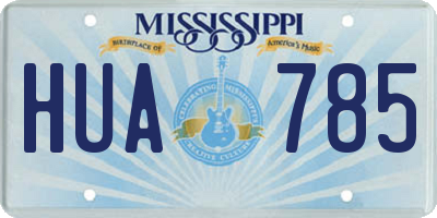 MS license plate HUA785