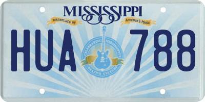 MS license plate HUA788