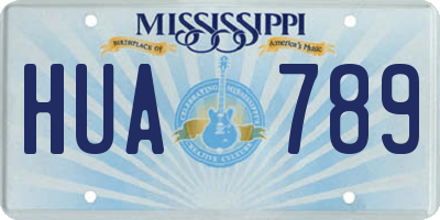 MS license plate HUA789