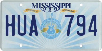 MS license plate HUA794