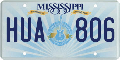 MS license plate HUA806