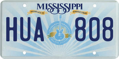MS license plate HUA808