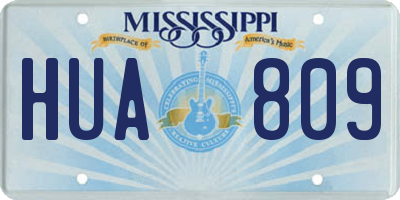 MS license plate HUA809