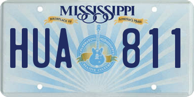 MS license plate HUA811