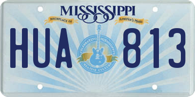 MS license plate HUA813