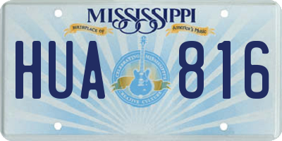 MS license plate HUA816