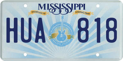 MS license plate HUA818