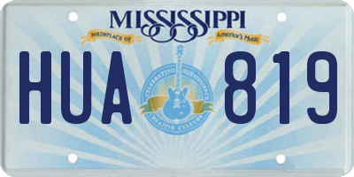 MS license plate HUA819
