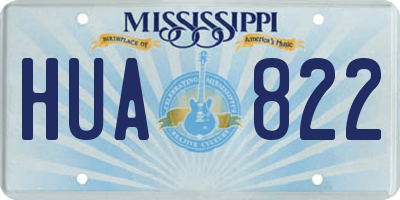 MS license plate HUA822